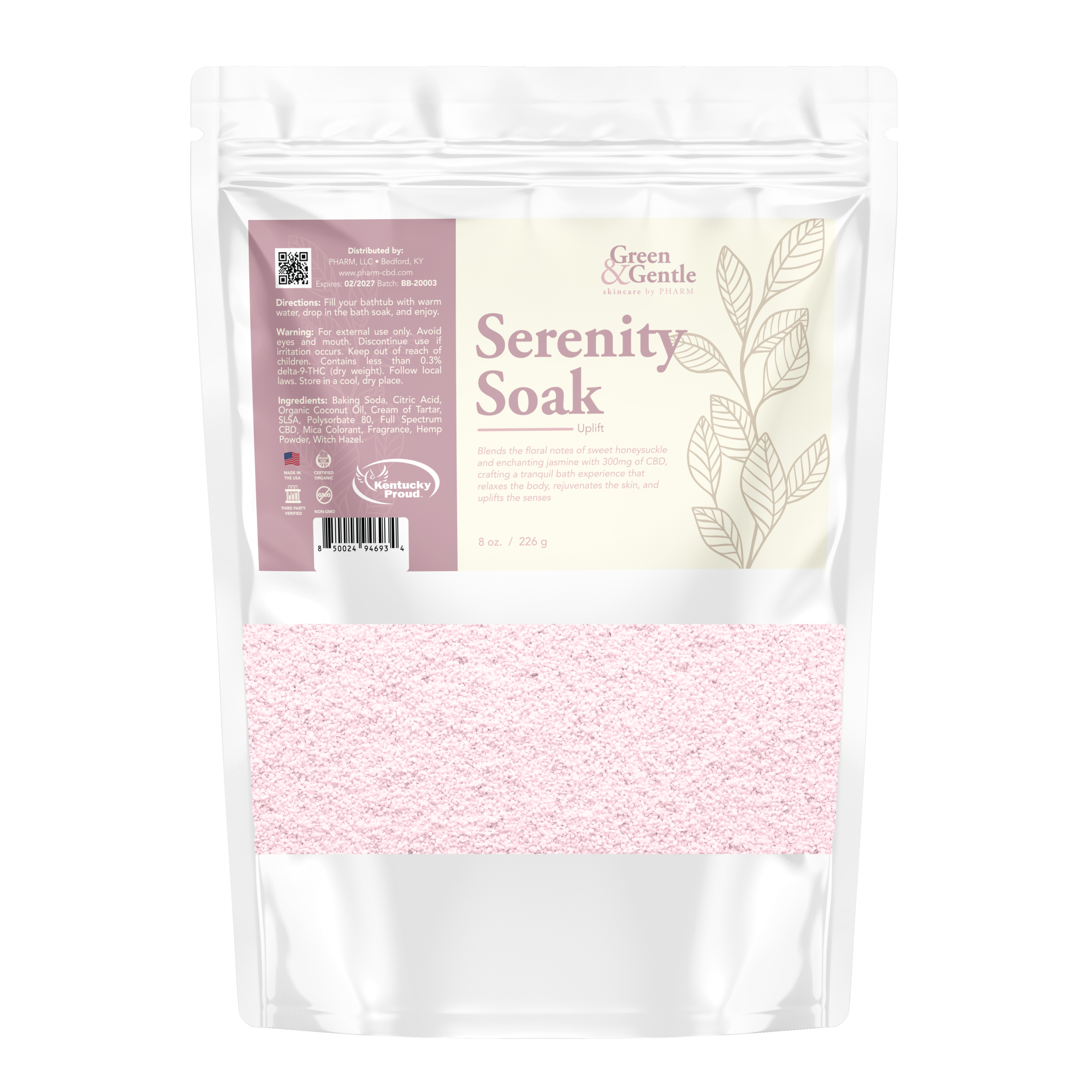 Green & Gentle CBD Bath Soak (8 oz.)